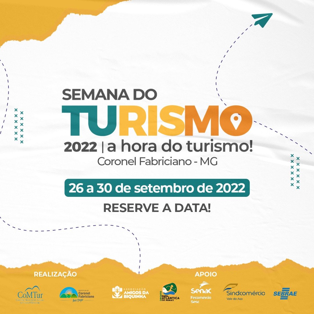 Semana do Turismo de Fabriciano começa na próxima segunda, 26