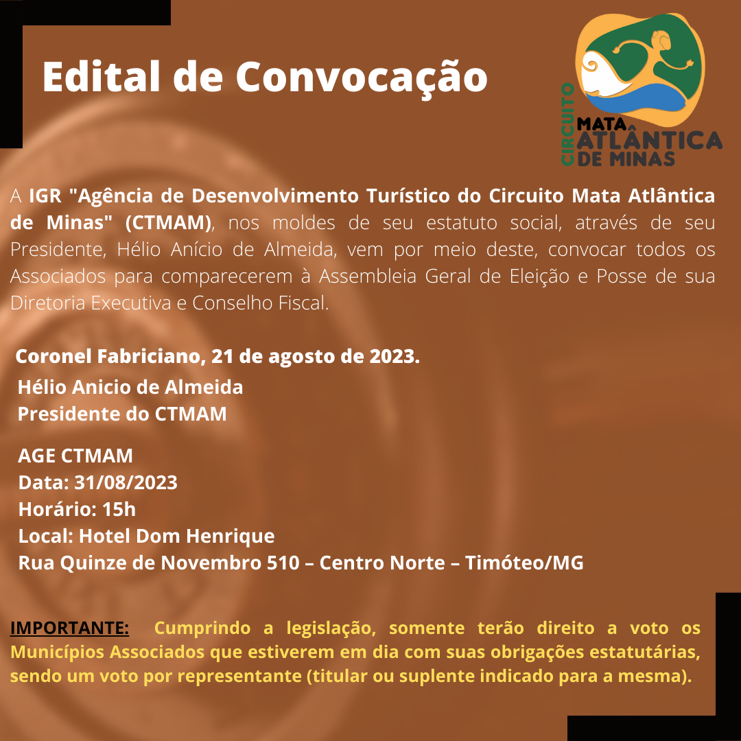 Convocação – Assembleia Geral do CTMAM