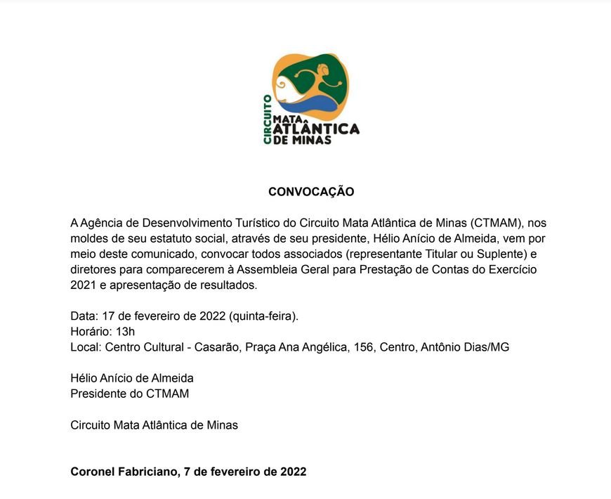 CONVOCAÇÃO